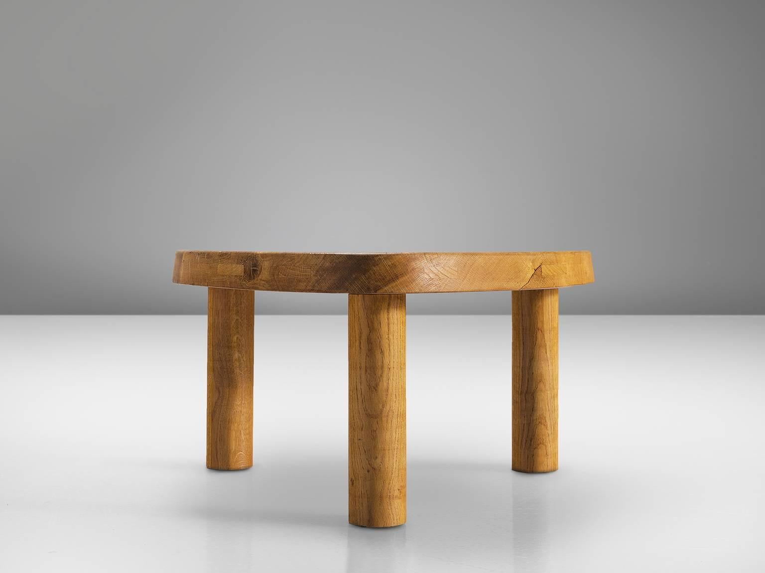 Mid-20th Century Pierre Chapo Three-legged Side Tables T23