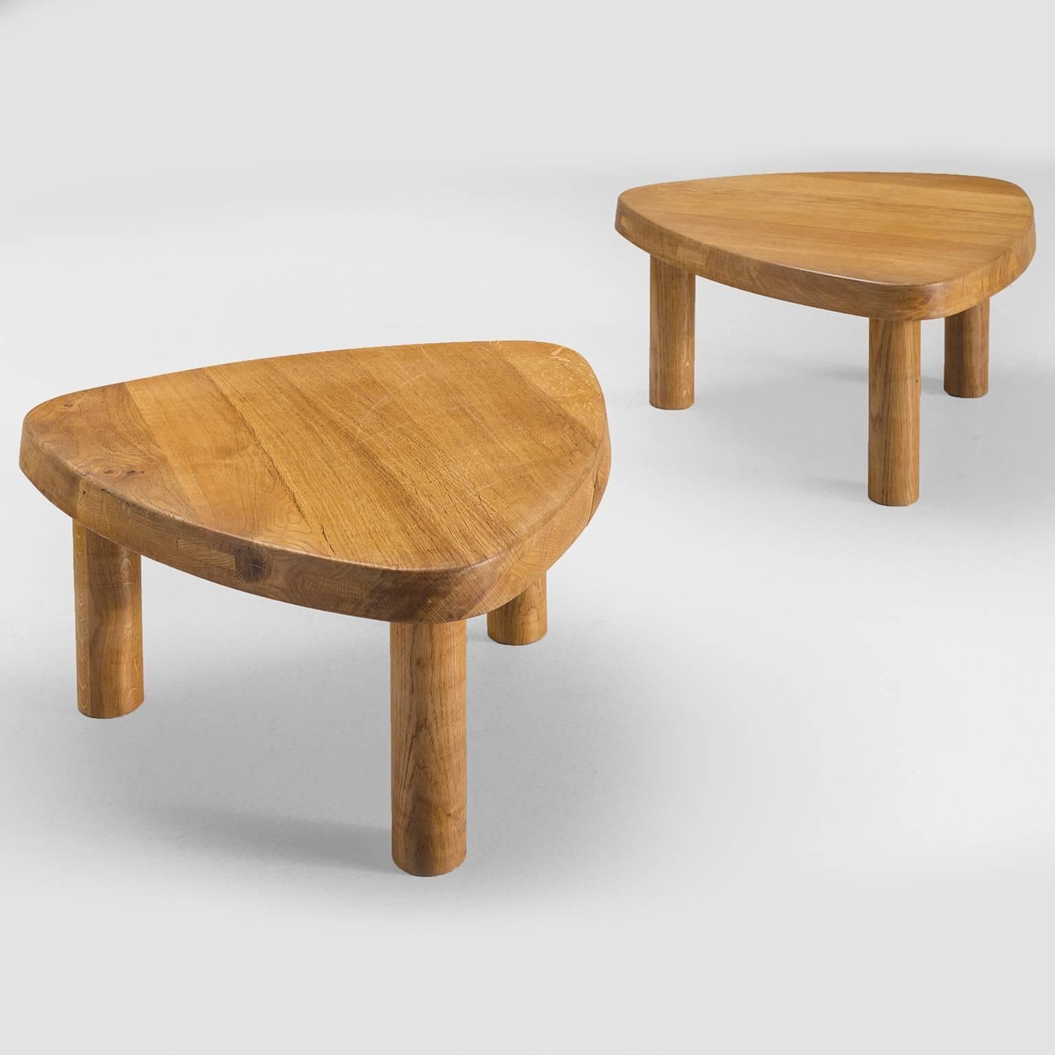 Mid-Century Modern Pierre Chapo Three-legged Side Tables T23