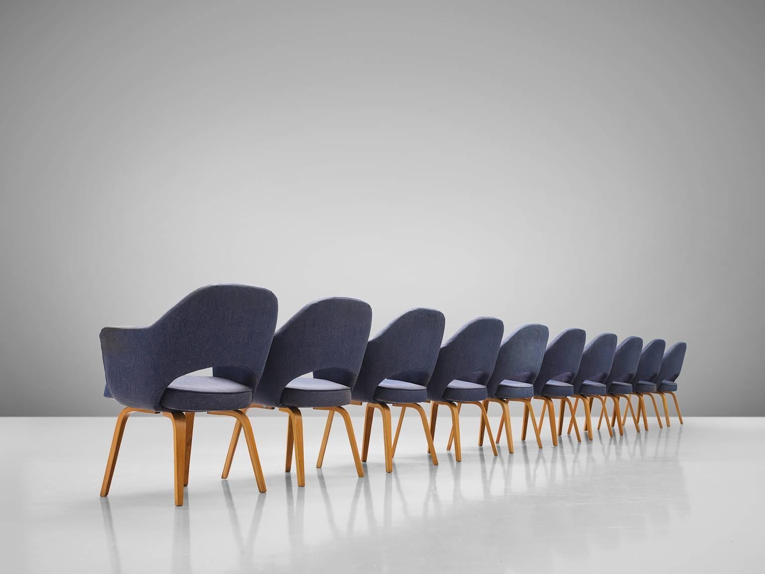 Eero Saarinen Set of Ten Executive Chairs for Knoll In Good Condition In Waalwijk, NL