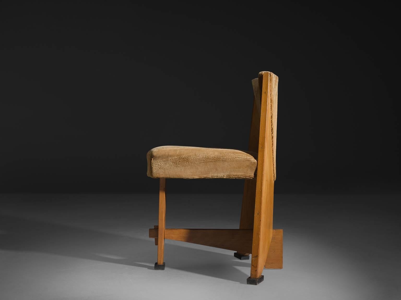 Dutch Art Deco Chair by Laurens Groen, circa 1928 In Good Condition In Waalwijk, NL
