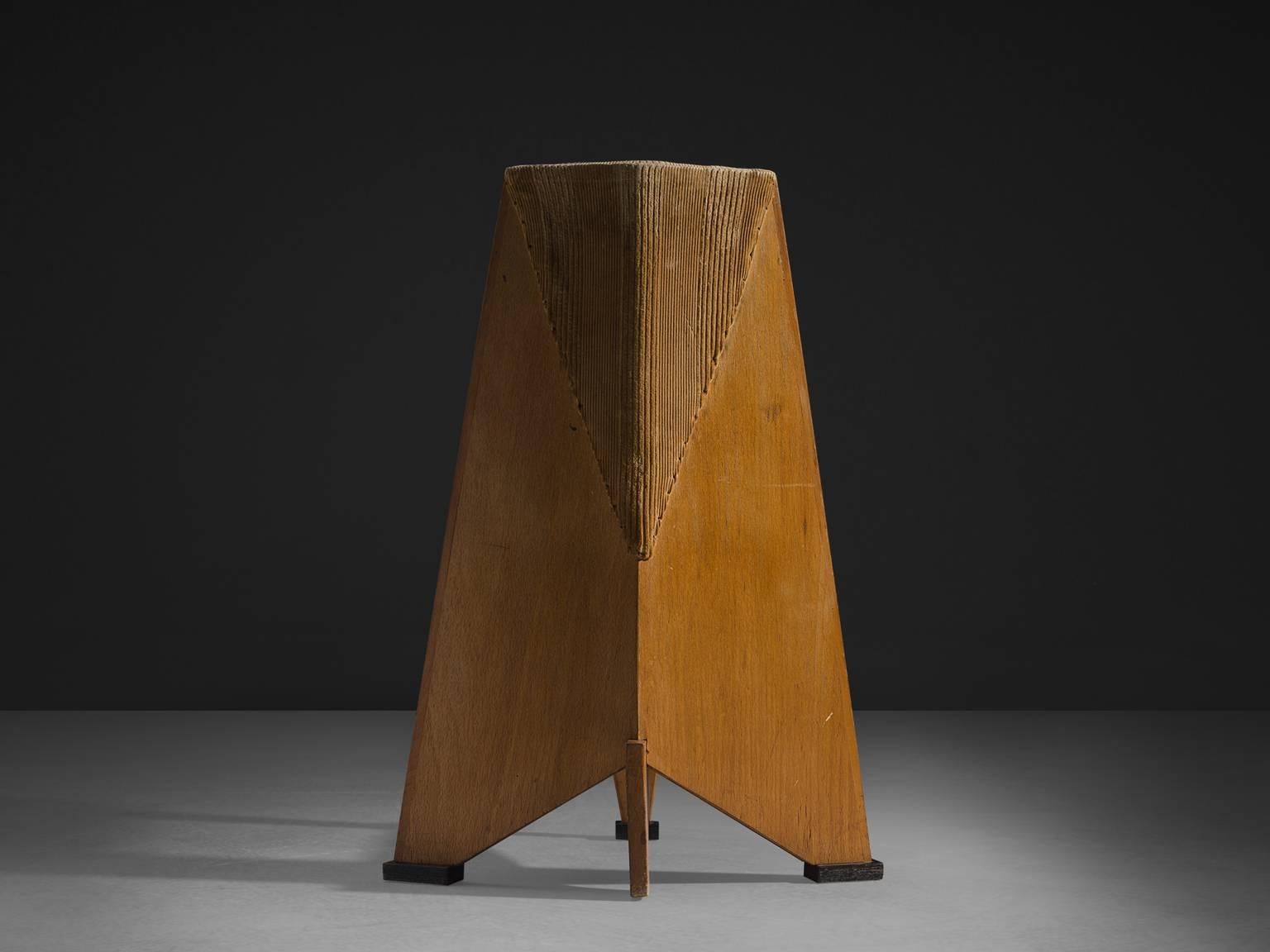 Fabric Dutch Art Deco Chair by Laurens Groen, circa 1928