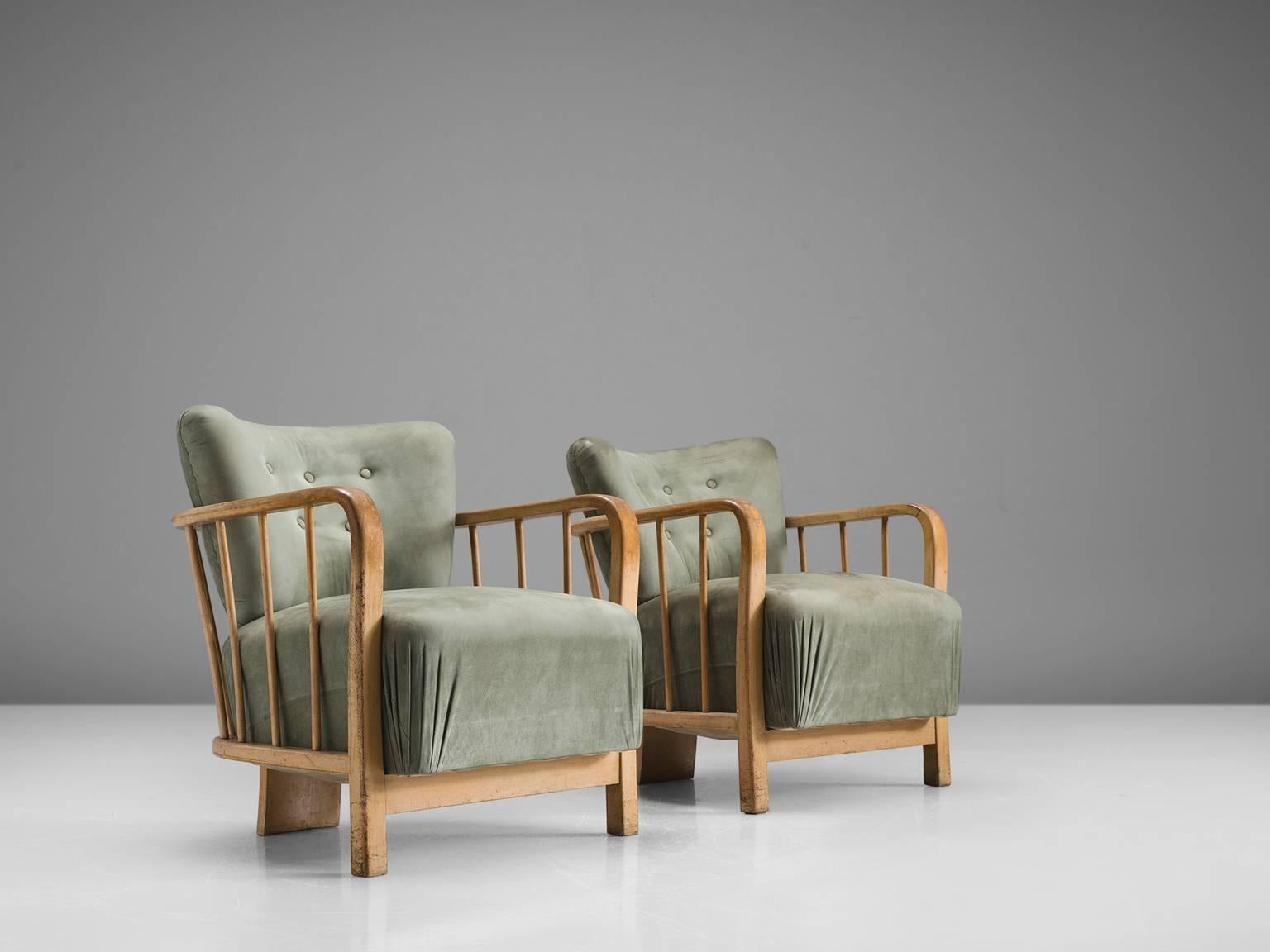 Mid-Century Modern Midcentury Set of Two Sculptural Lounge Chairs