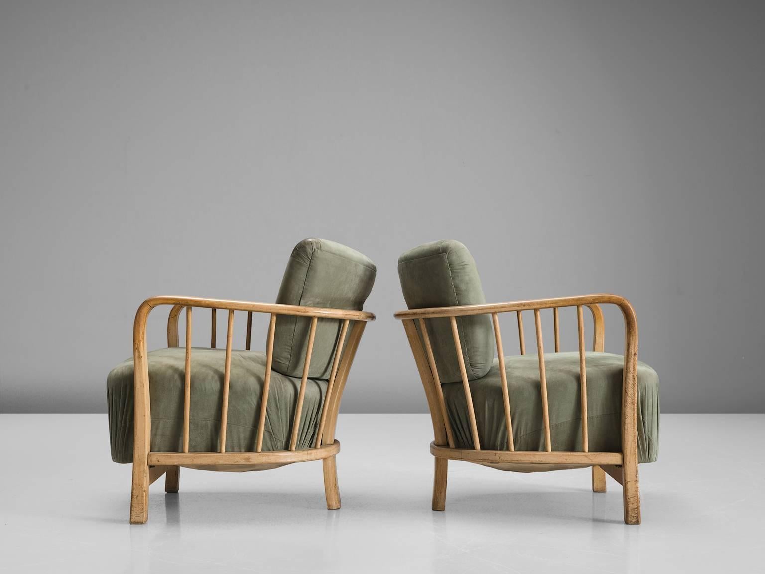 Mid-20th Century Midcentury Set of Two Sculptural Lounge Chairs