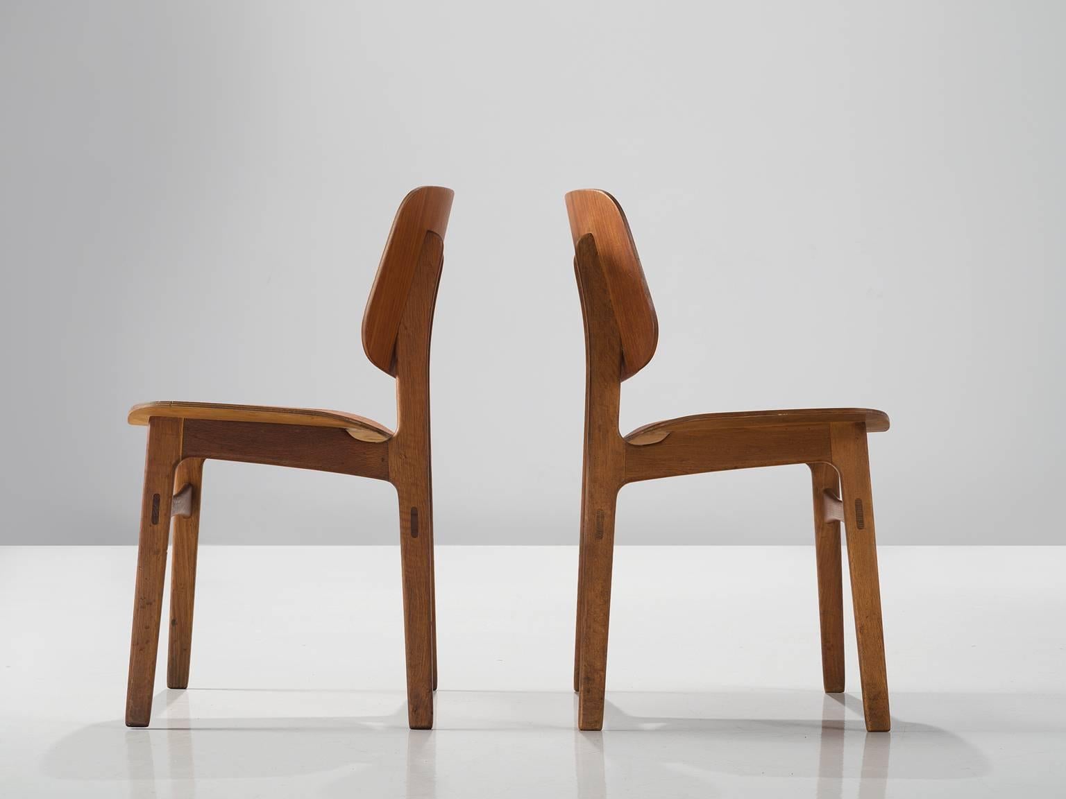 Børge Mogensen Set of Ten Soborg Chairs In Good Condition In Waalwijk, NL