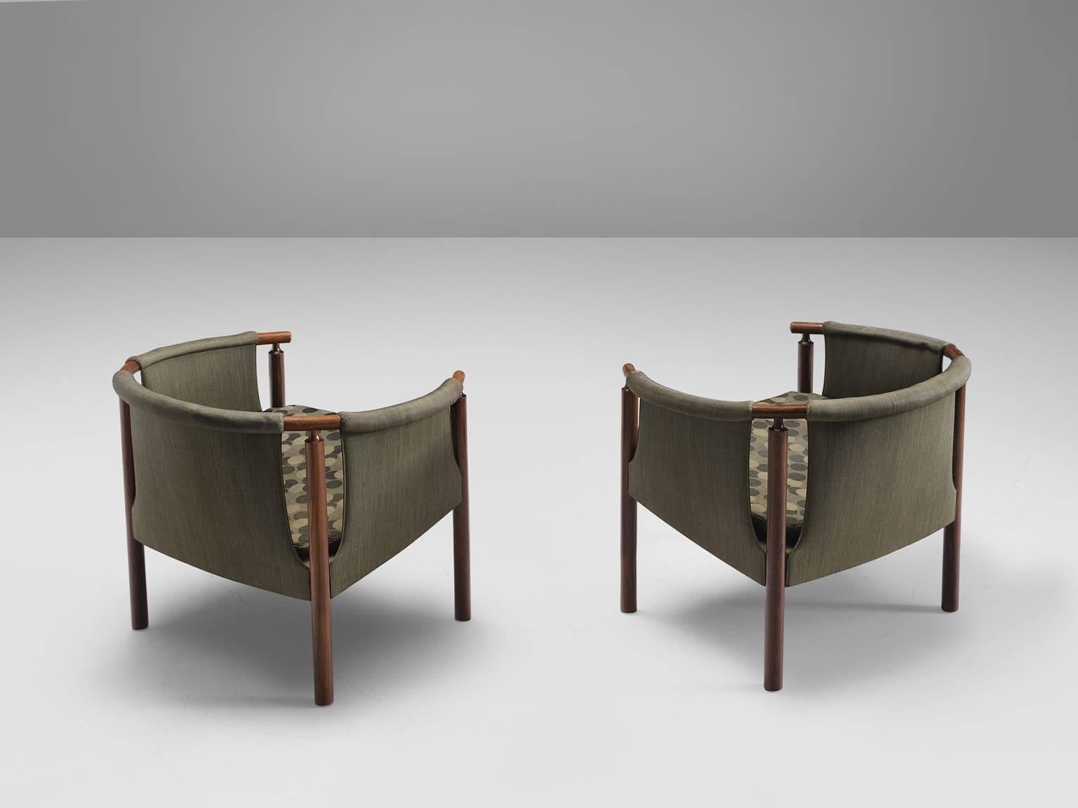 Arne Wahl Iversen Set of Rosewood Armchairs In Good Condition In Waalwijk, NL