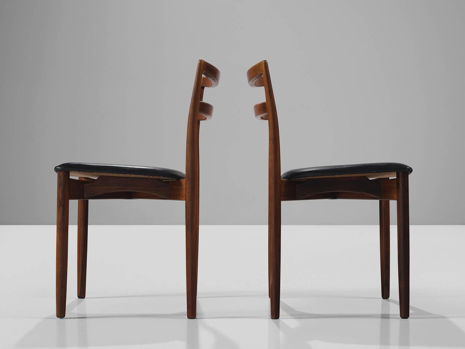 Danish Harry Østergaard Set of Eight Rosewood Dining Chairs