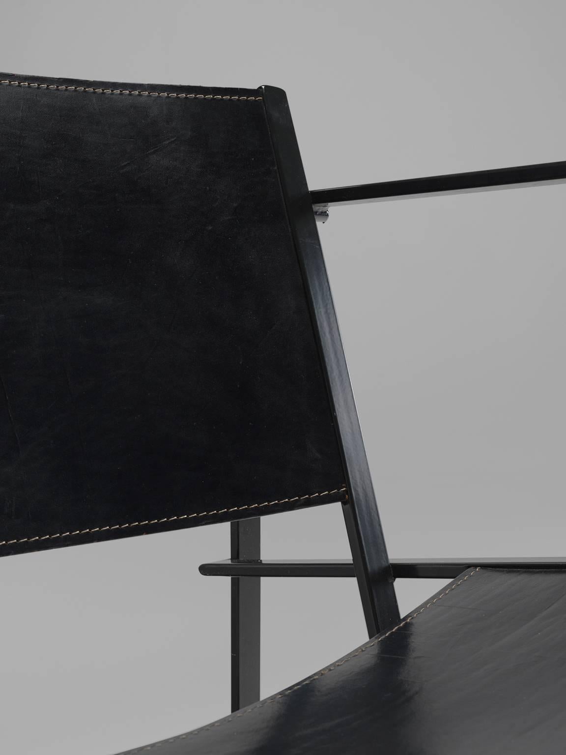Black Leather Pastoe Armchair by Radboud Van Beekum 2
