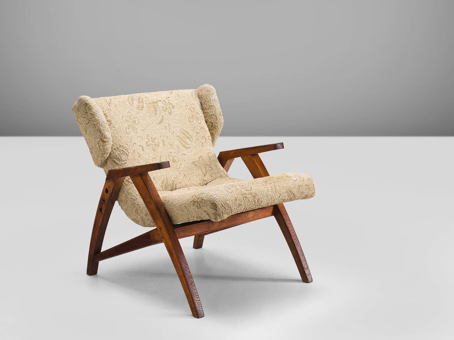 Mid-Century Modern Midcentury Oak 'Her' Wingback Chair