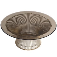 Warren Platner for Knoll Coffee Table with Smoked Glass