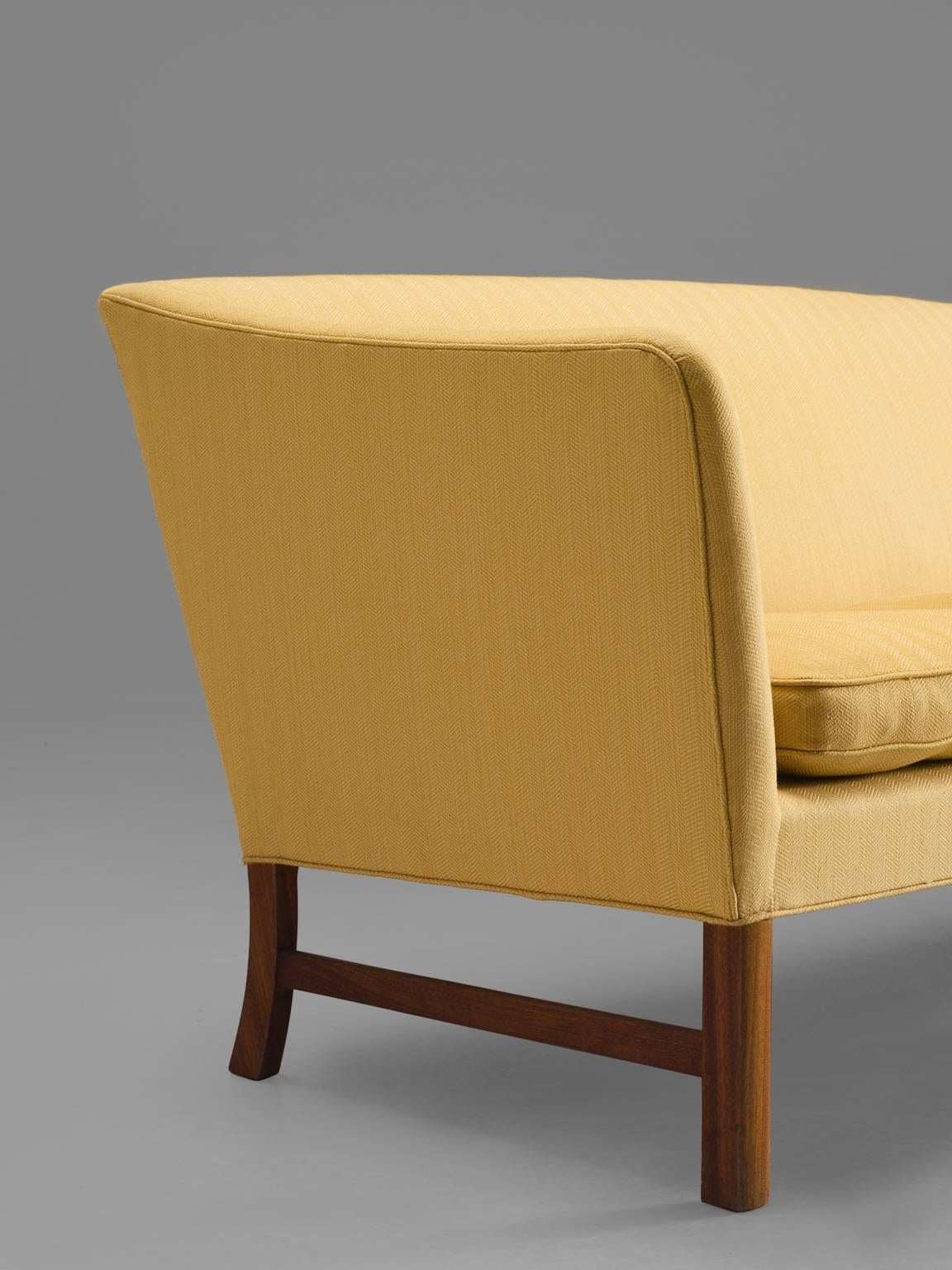 Fabric Ole Wanscher Three-Seat Sofa, circa 1950