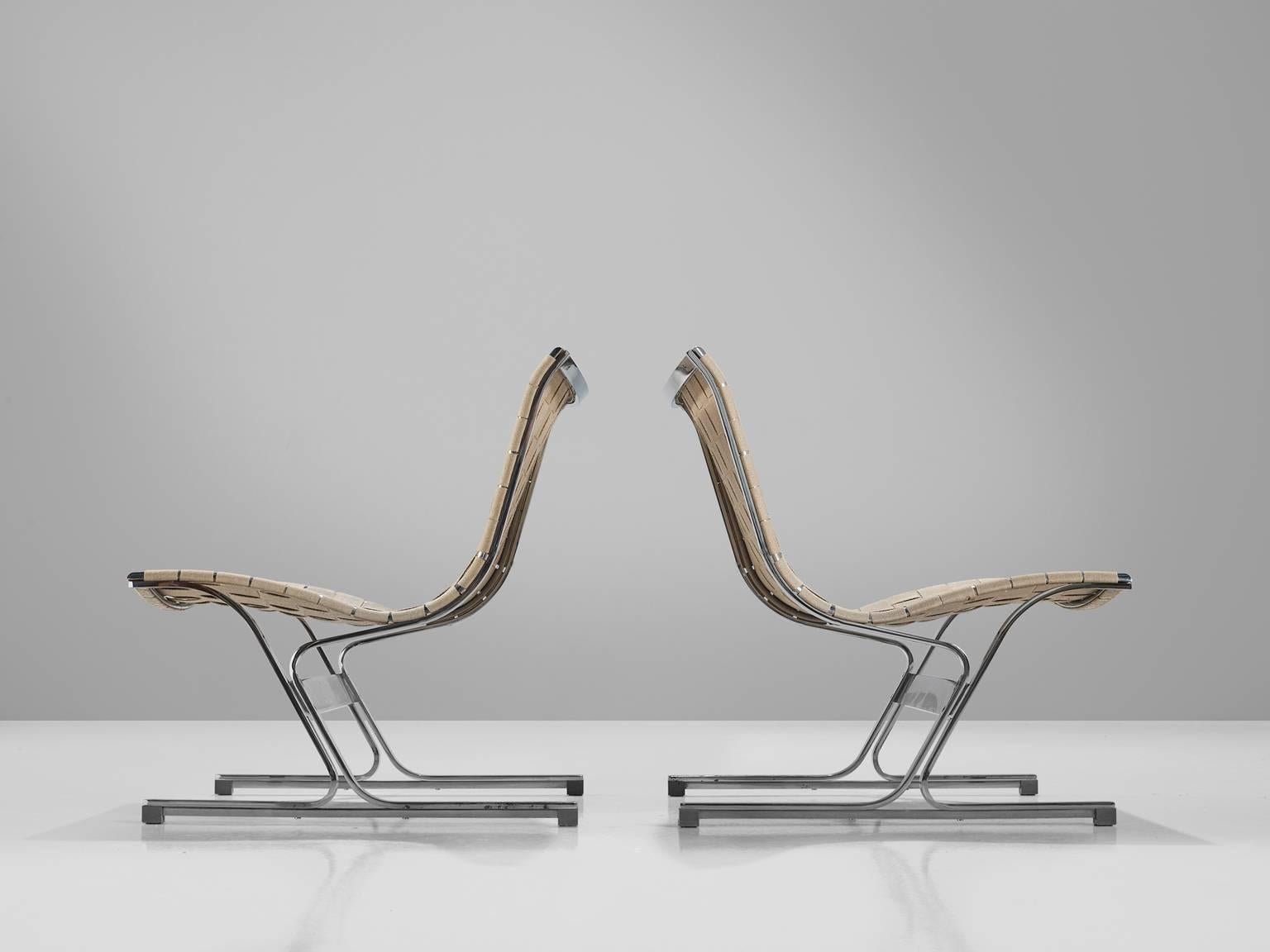 Italian Ross Litell Set of Two Luar Easy Chairs