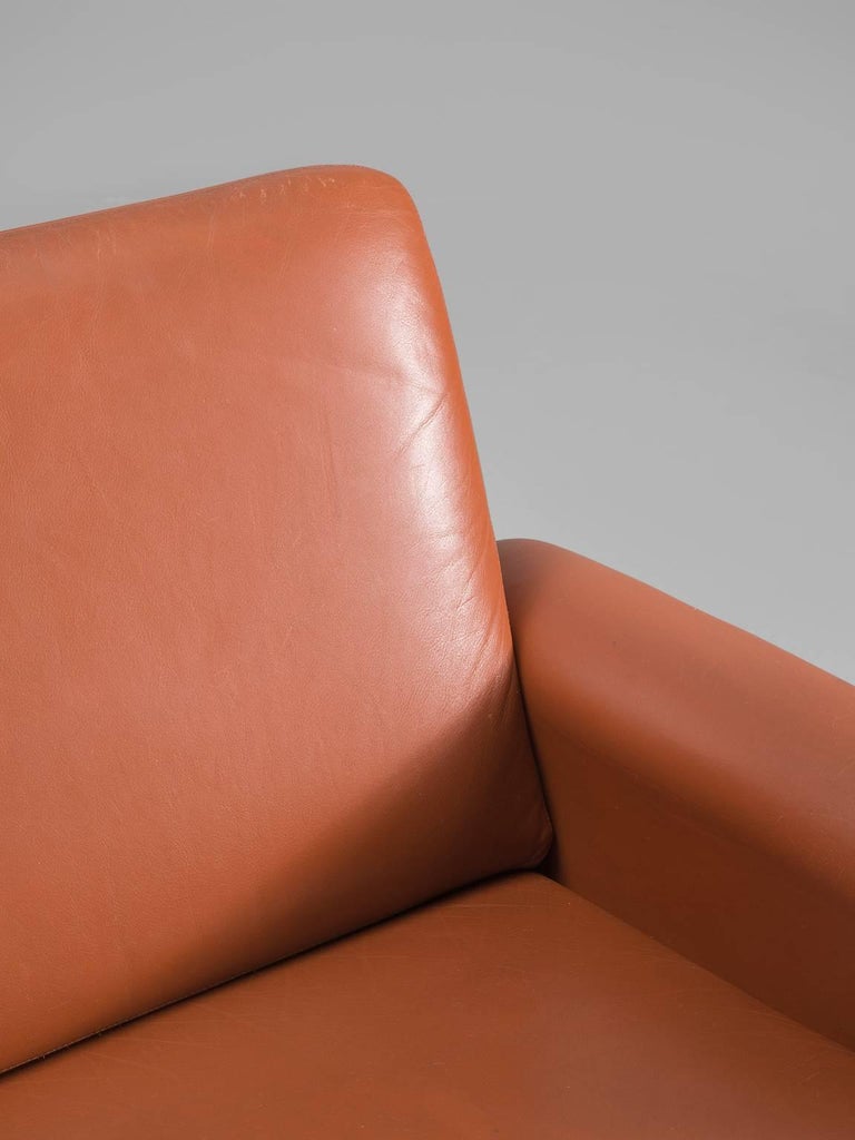Finn Juhl 'Jupiter' Sofa in Cognac Leather and Teak For Sale at 1stDibs