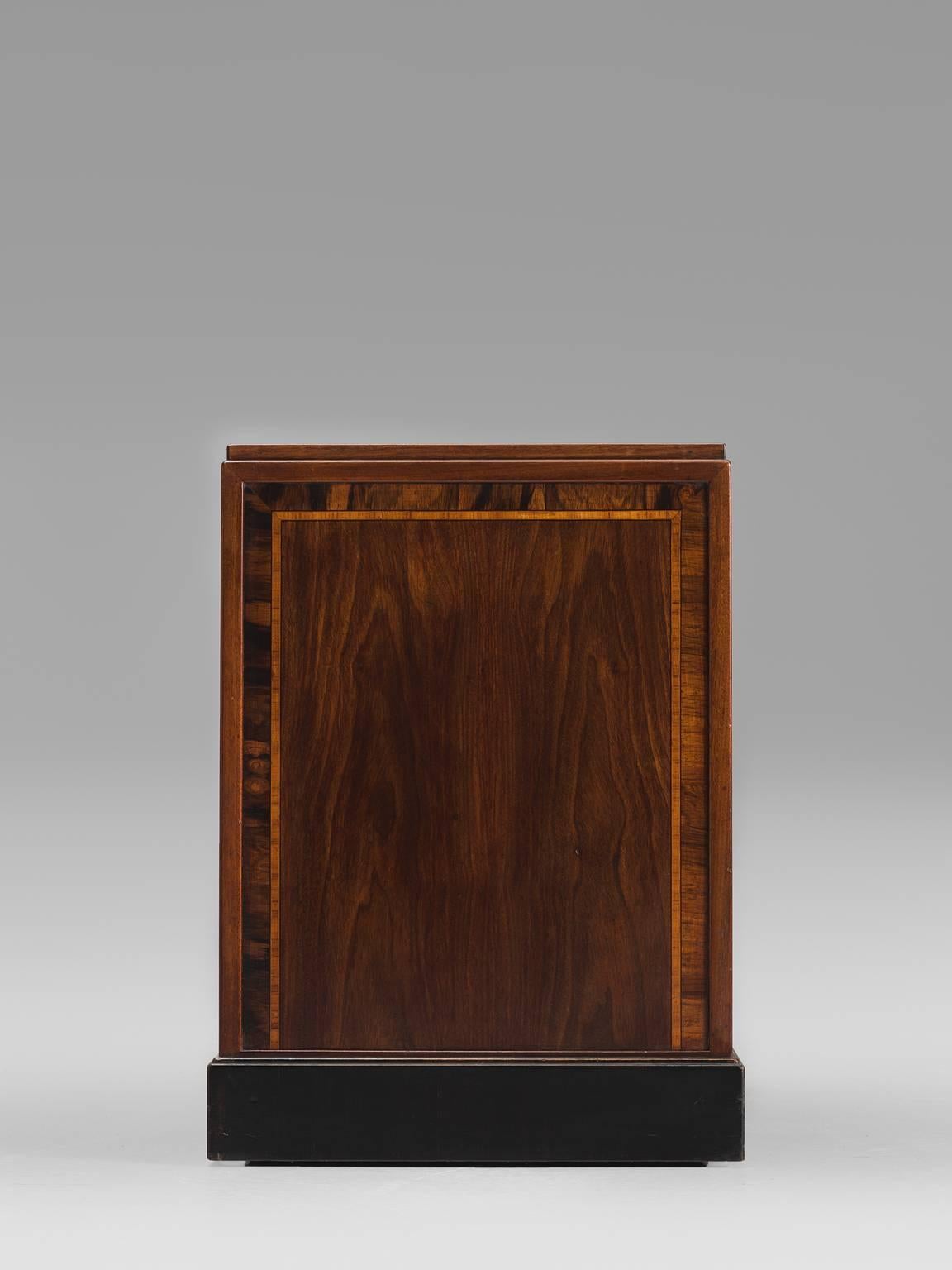 Midcentury Marquetry Cocobolo Cabinet, circa 1960 In Good Condition In Waalwijk, NL