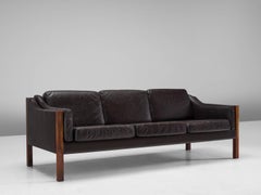 Erik Jørgensen Dark Brown Leather Sofa
