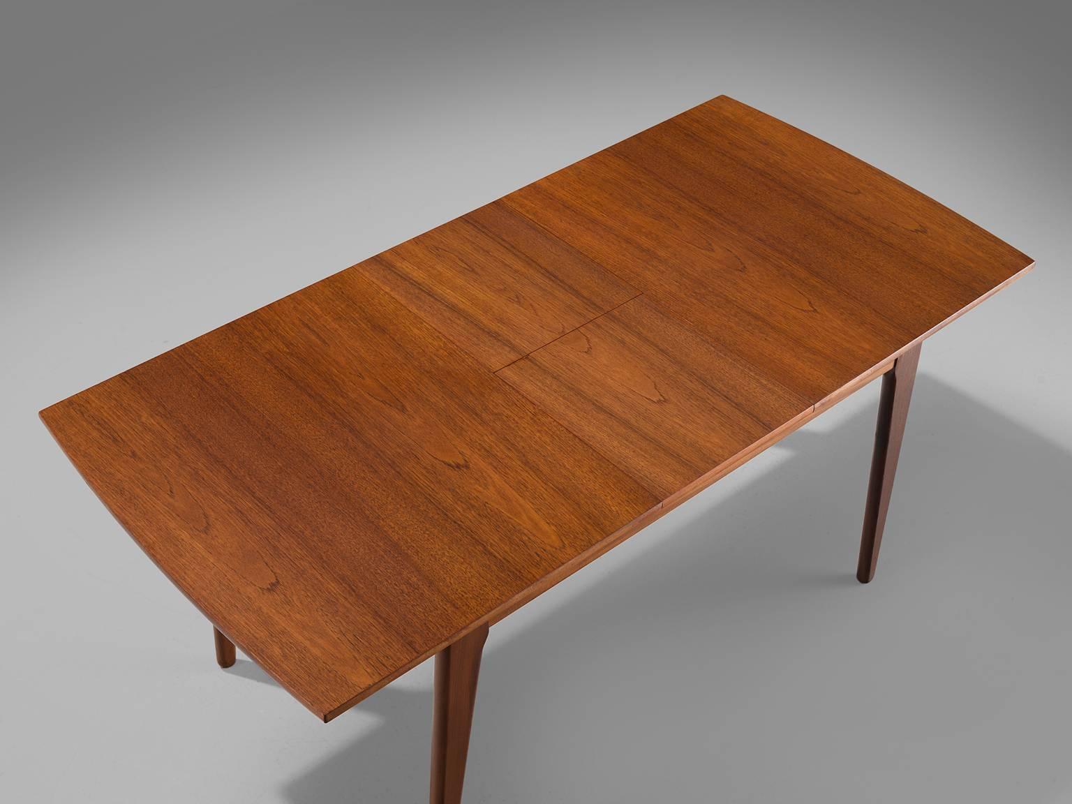 Extendable Teak Side Table, Denmark, 1950s 2