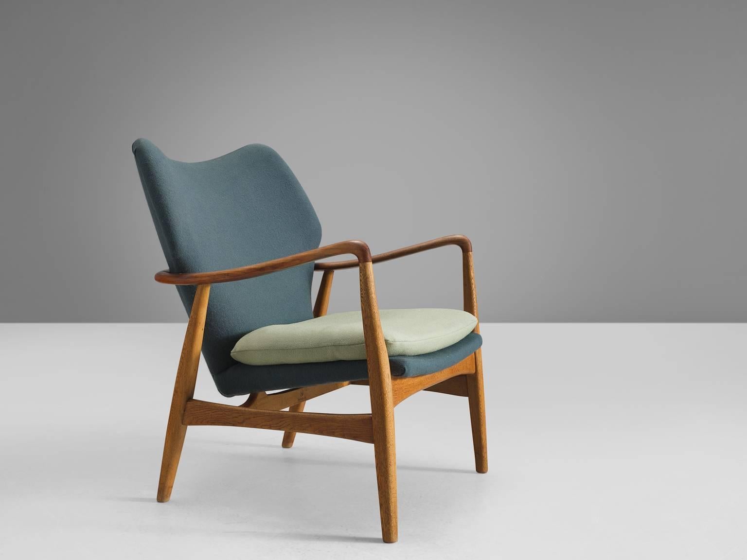Scandinavian Modern Aksel Bender Madsen Teak and Oak Lounge Chair