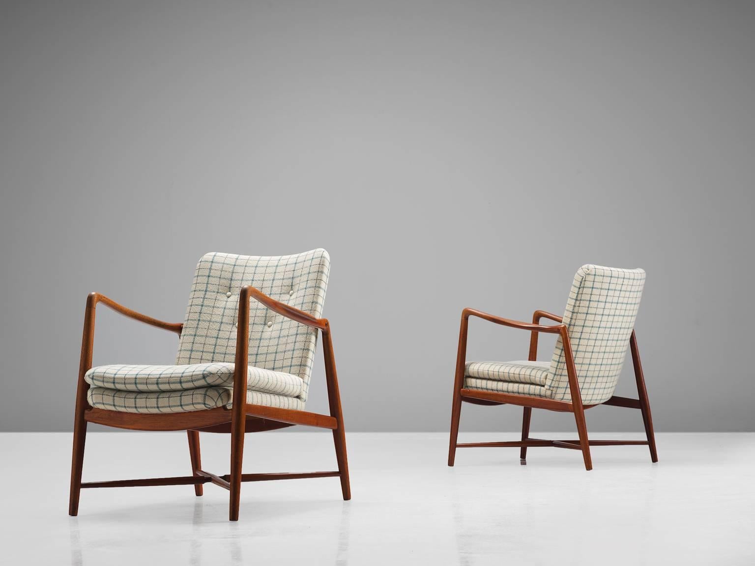 Scandinavian Modern Finn Juhl Set of 'Westermanns' Fireplace Chairs in Teak