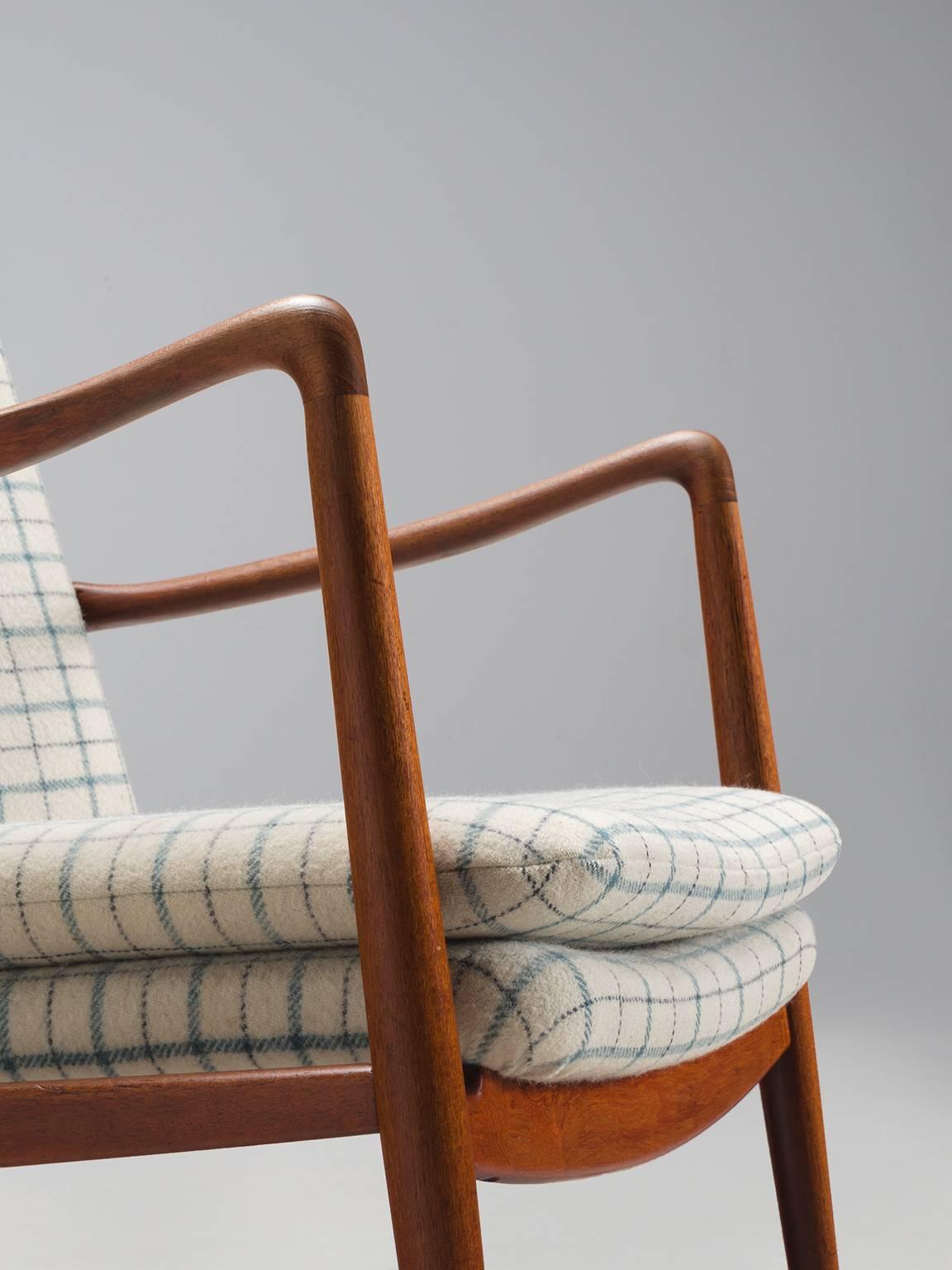 Fabric Finn Juhl Set of 'Westermanns' Fireplace Chairs in Teak