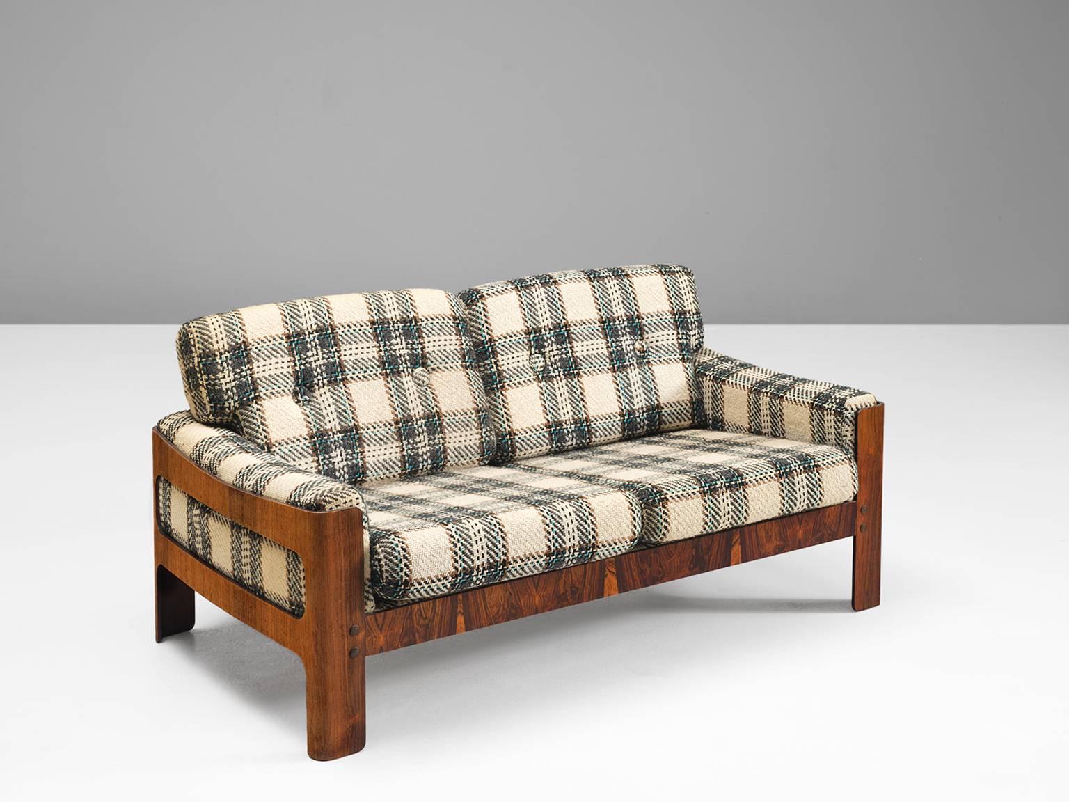 Mid-Century Modern Danish Two-Seater Rosewood Sofa 