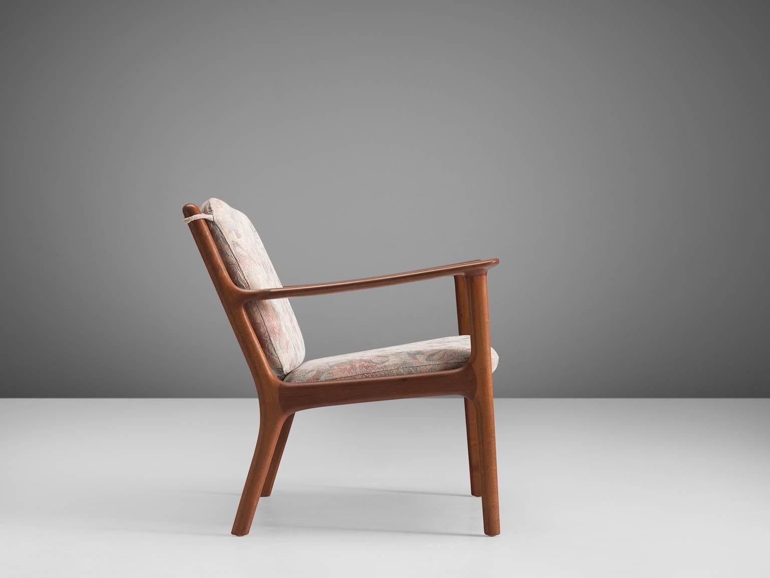 Danish Kaj Winding Lounge Chair in Teak