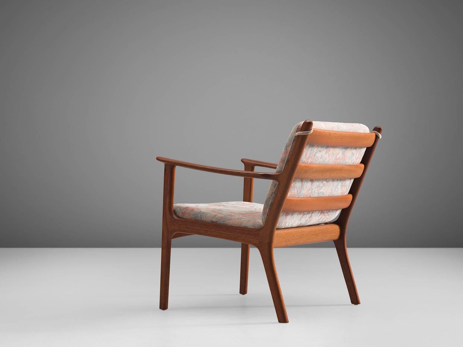Scandinavian Modern Kaj Winding Lounge Chair in Teak