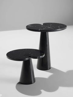 Angelo Mangiarotti Eros Black Marble Cocktail Tables