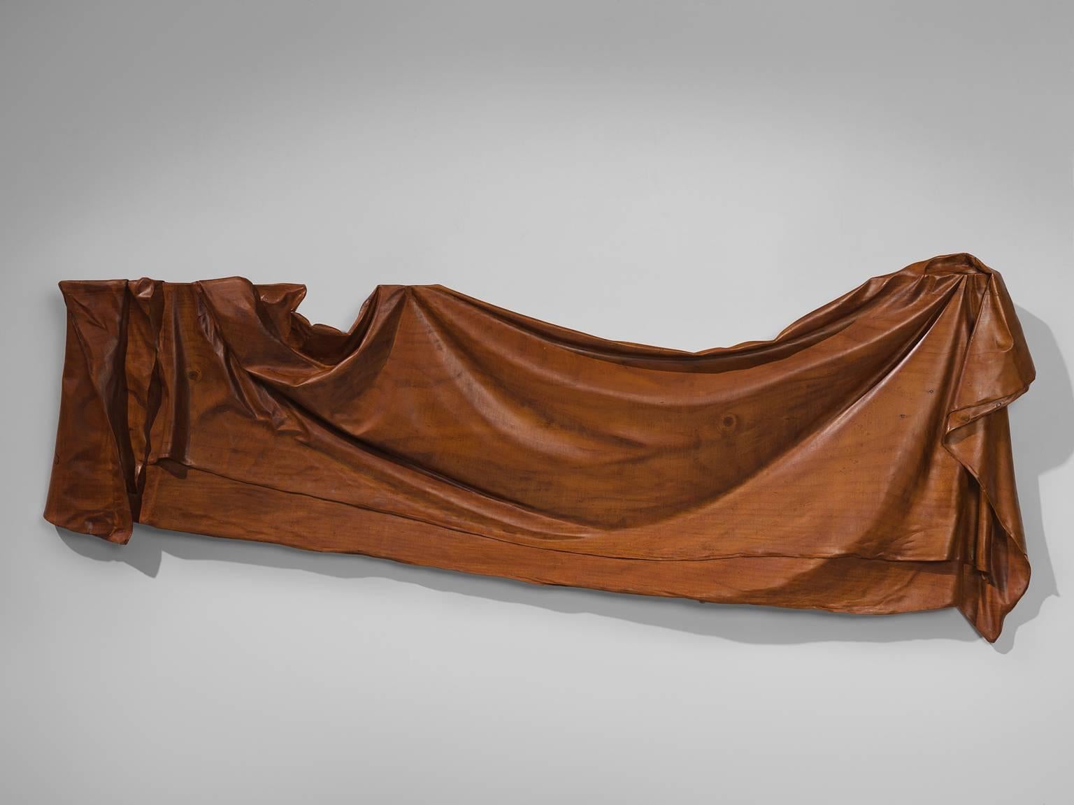 Post-Modern Unique Hand-Made Oak Sculpture, 1977