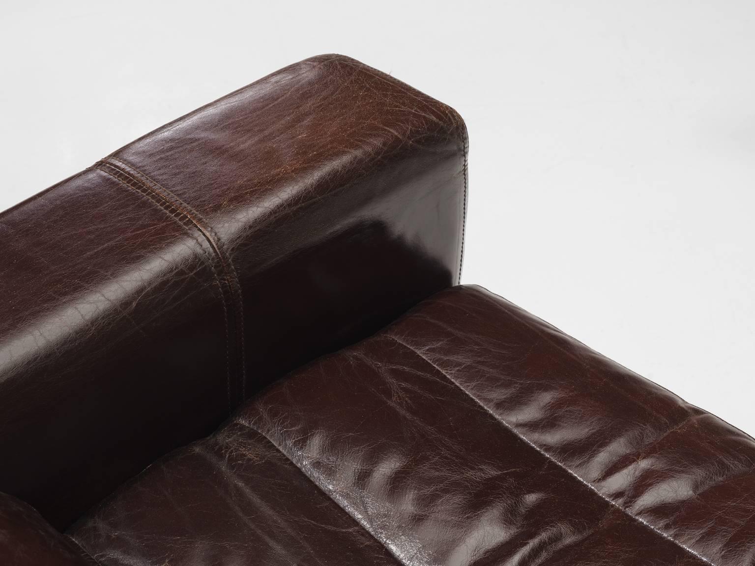 Late 20th Century Roche Bobois Set of Two 'San Pietro' Original Leather Armchairs