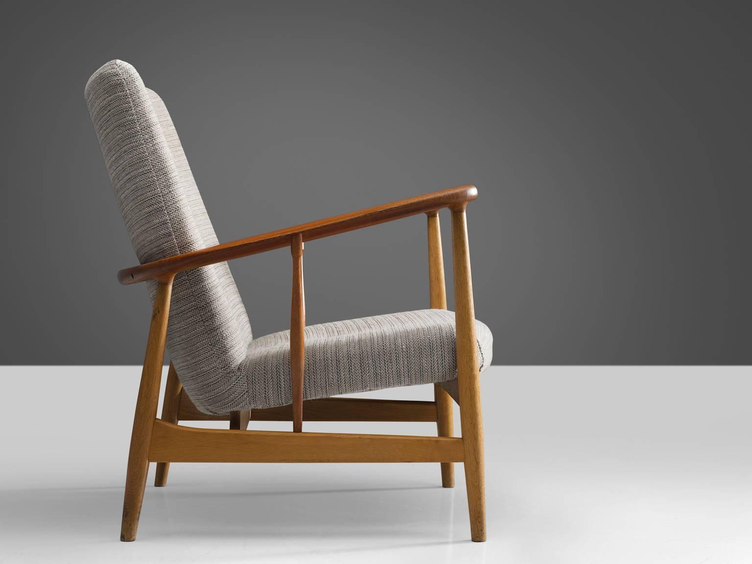 Scandinavian Modern Finn Juhl Easy Chair in Oak and Teak, 1953