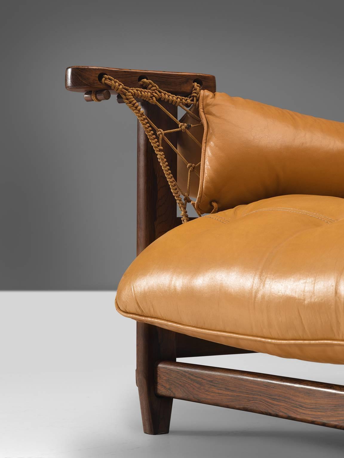 Leather Jean Gillon 'Jangada' Brazilian Armchair