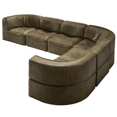 De Sede Sectional Sofas 46 For At 1stdibs De Sede Ds 15 Patinated Olive Green Sofa