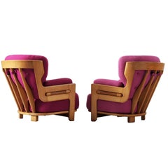 Guillerme et Chambron Pair of Lounge Chairs