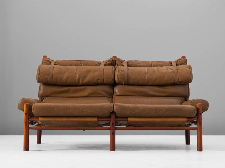 Sofa, leather with stained beech, 1965.

Inca sofa by Arne Norell. Really beautiful thick buffalo leather with some minor signs of wear. Overall, the settee has a beautiful patina on the leather. The frame is made from stained beech. Moreover, the