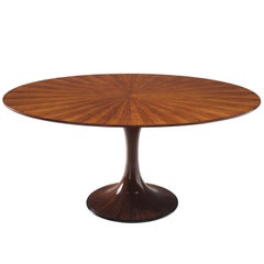 Table de salle à manger ovale Luigi Massoni en bois de rose