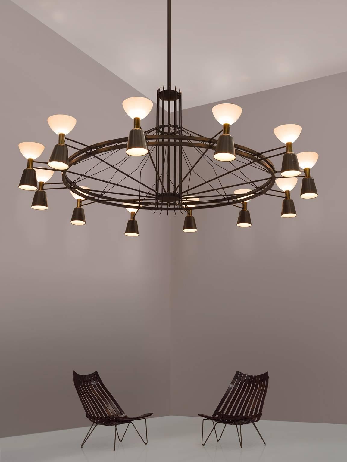 Mid-20th Century Extra Large Dutch Chandelier, circa 1950