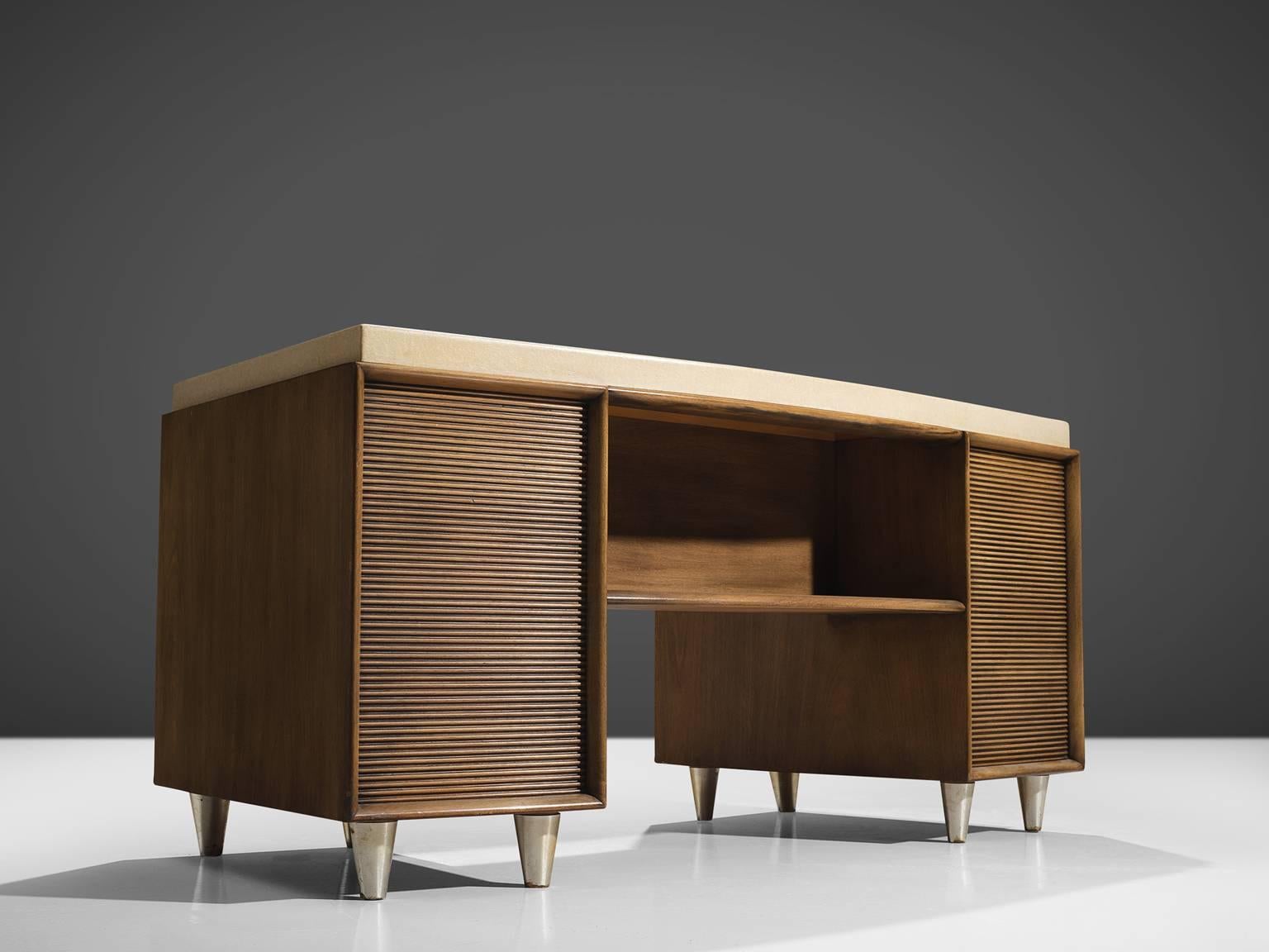 Mid-20th Century Paul T. Frankl Cork Desk for Johnson Furniture Company, circa 1950