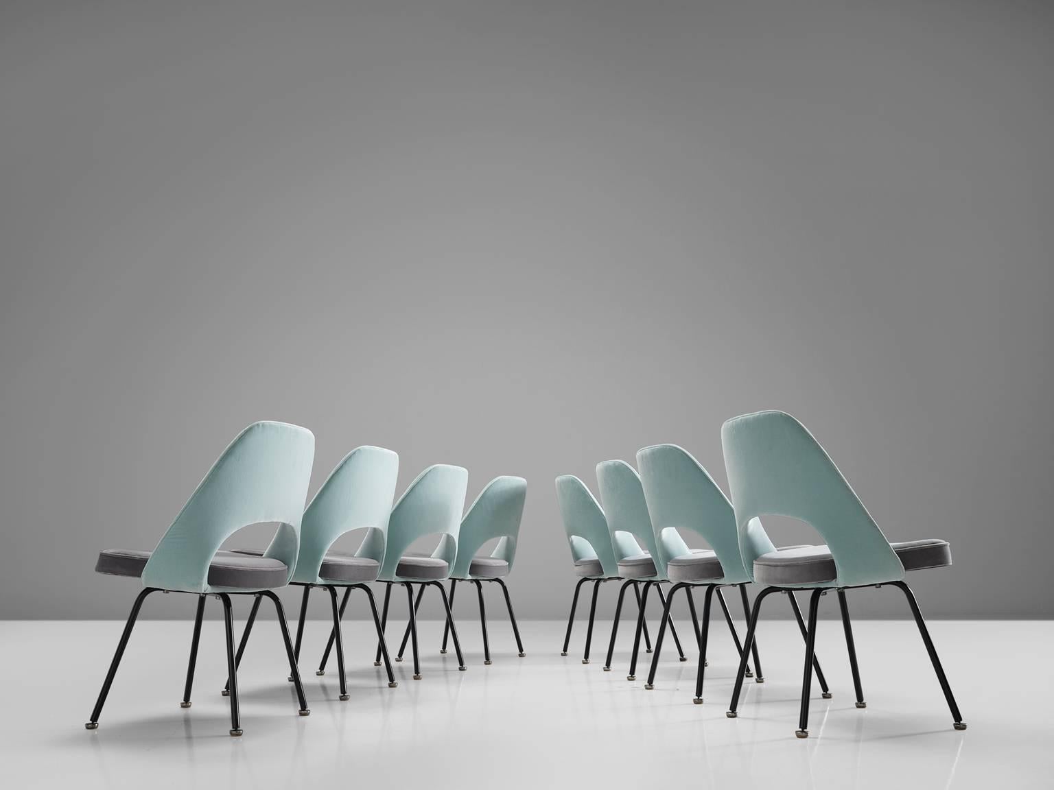 American Customizable Eero Saarinen Set of Eight Dining Chairs for Knoll International