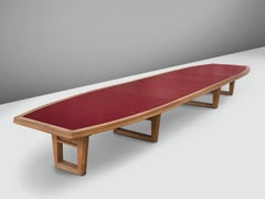 Guillerme and Chambron Large Leather Table