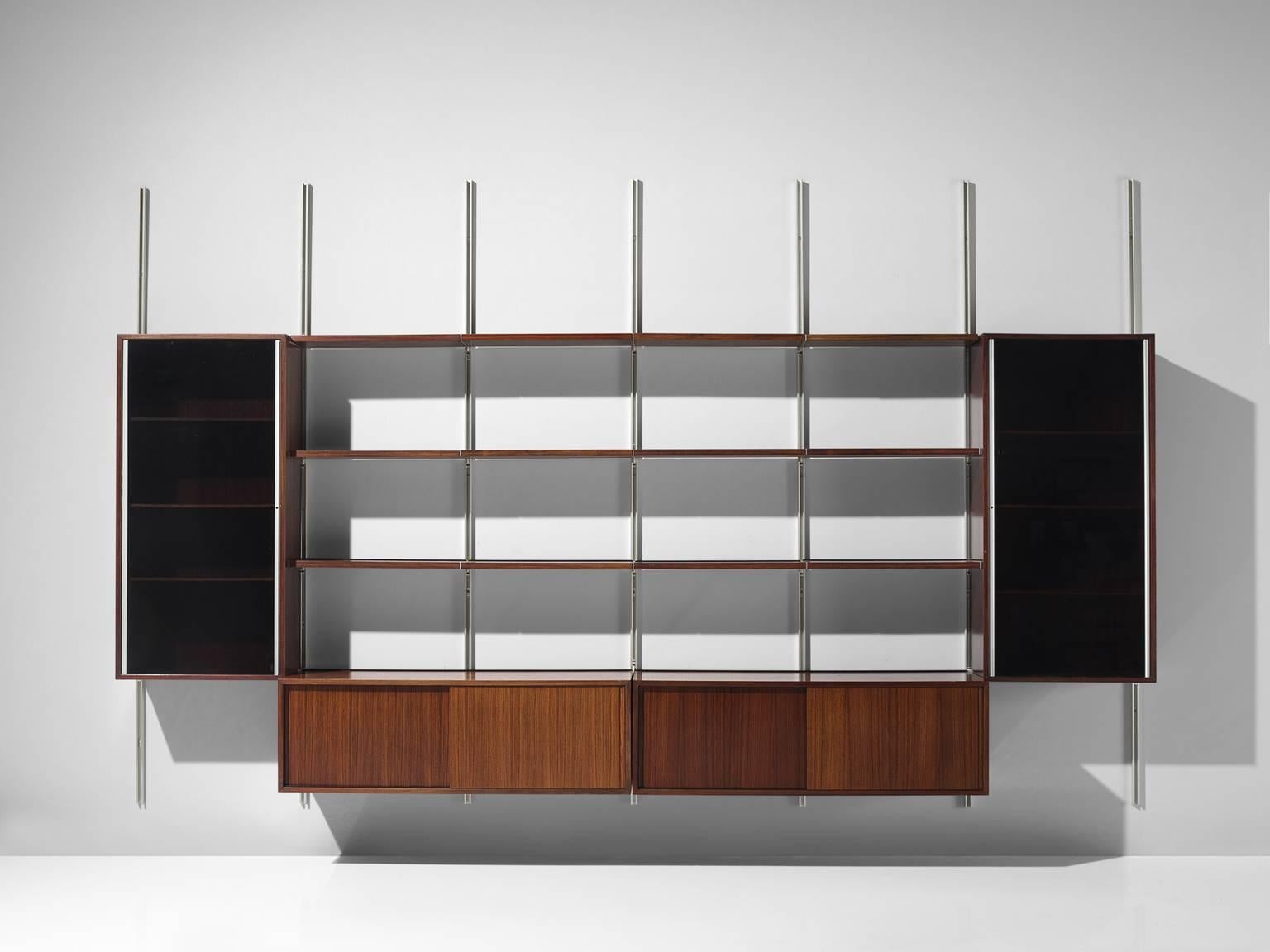 Large Osvaldo Borsani Wall Unit for Tecno, 1950s In Good Condition In Waalwijk, NL