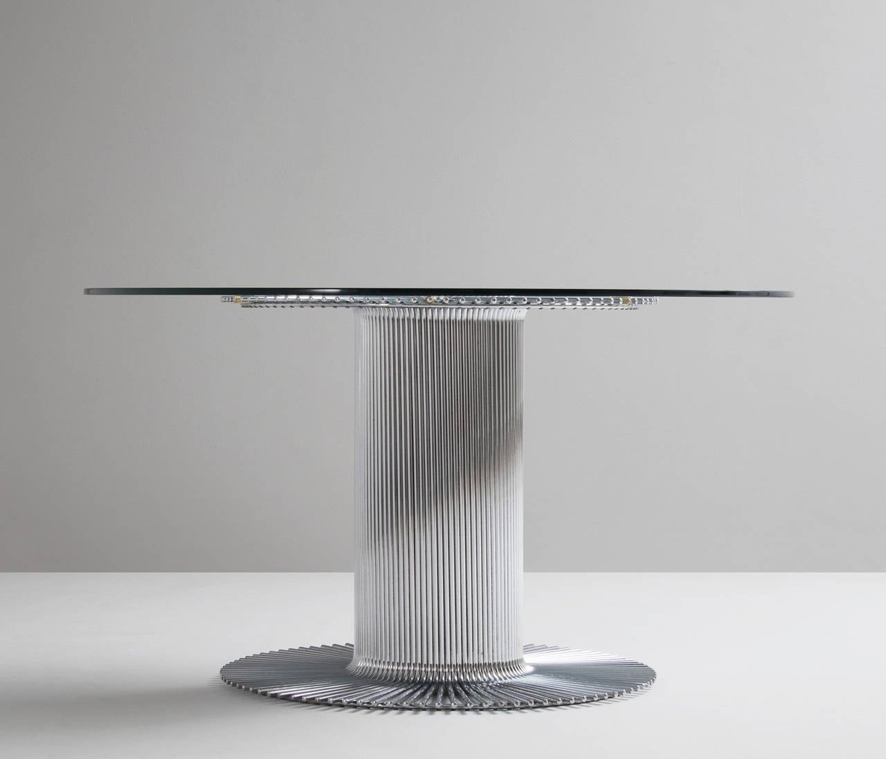 glass pedestal tables