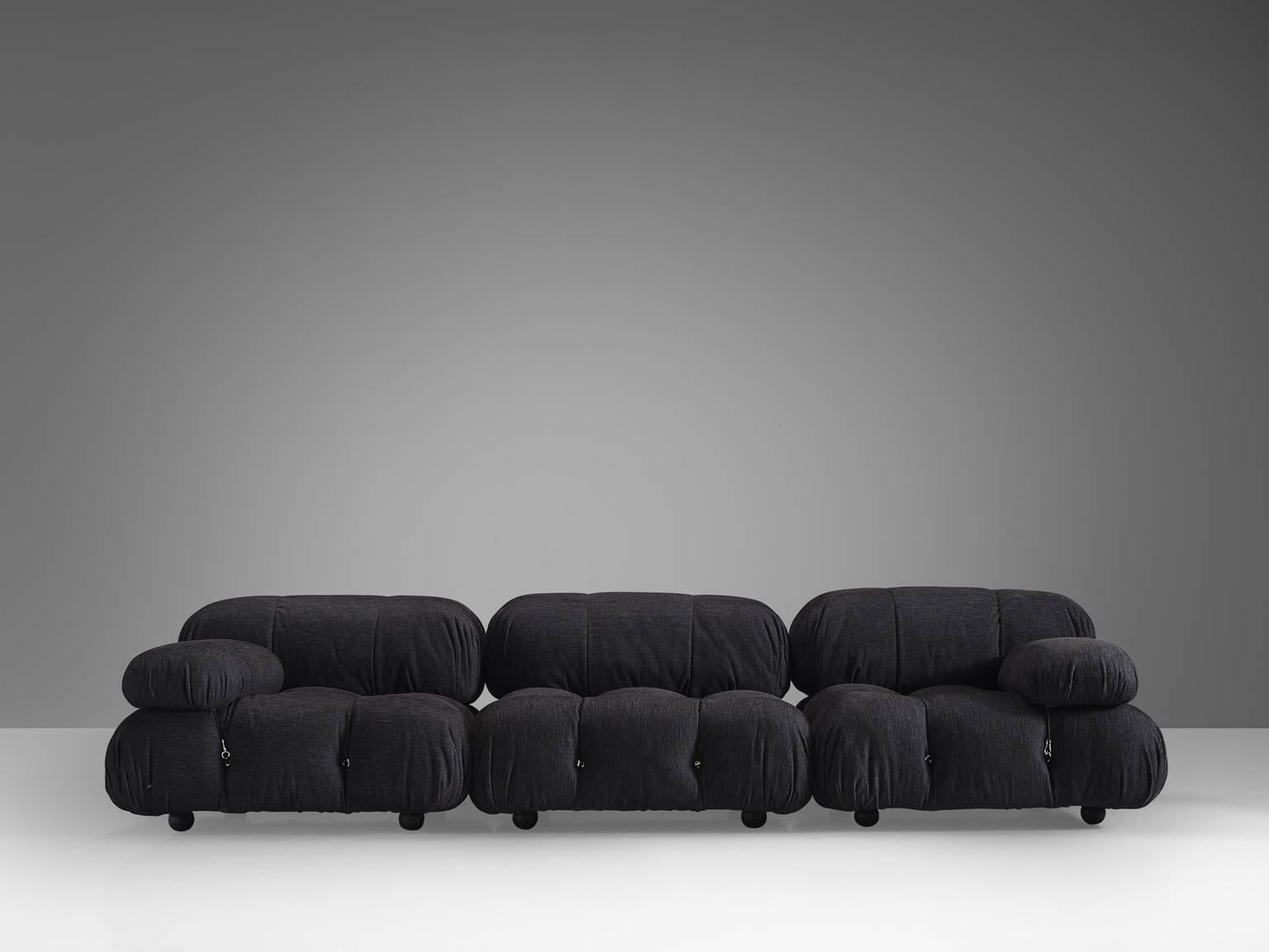 Post-Modern Listing for B: Mario Bellini 'Camaleonda' newly upholstered in grey velvet
