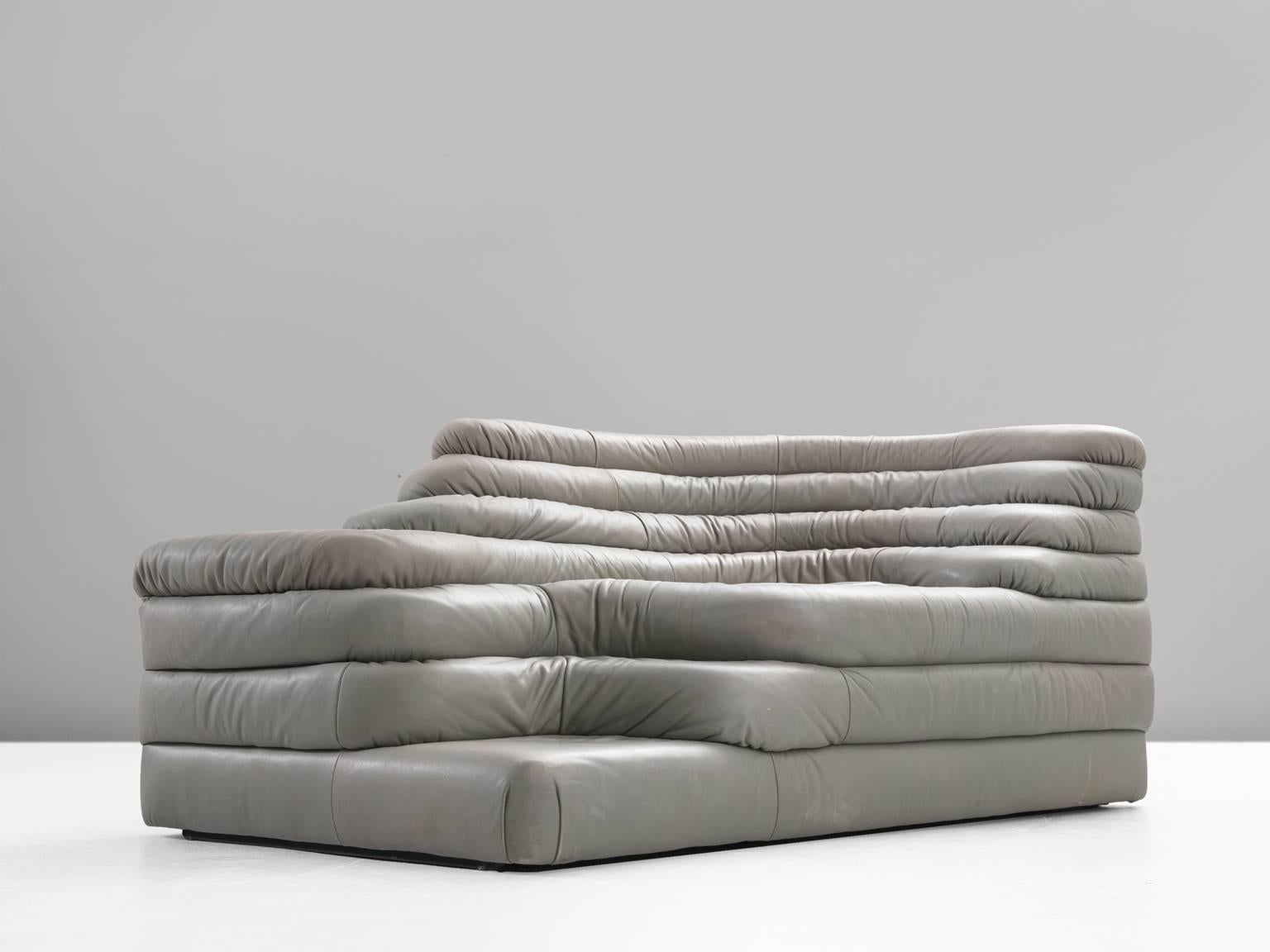Post-Modern De Sede 'Terrazza' Landscape in Grey Leather
