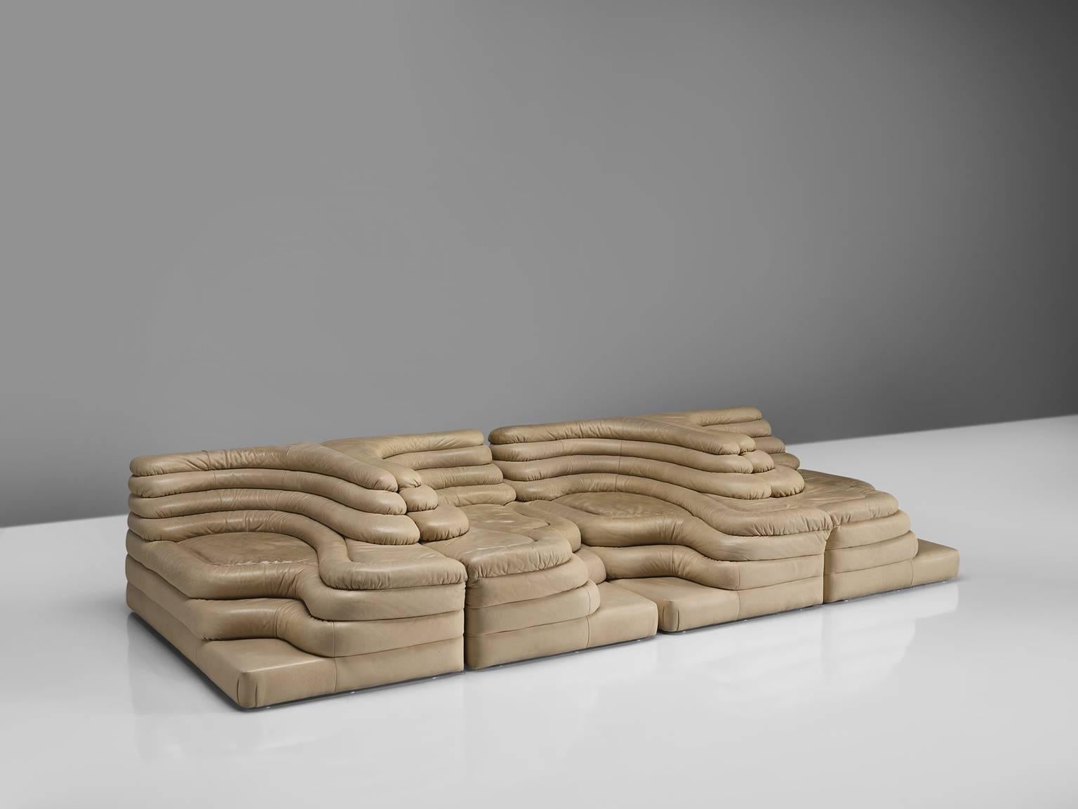 Swiss Ubald Klug Set of Four Patinated 'Landscapes' by De Sede