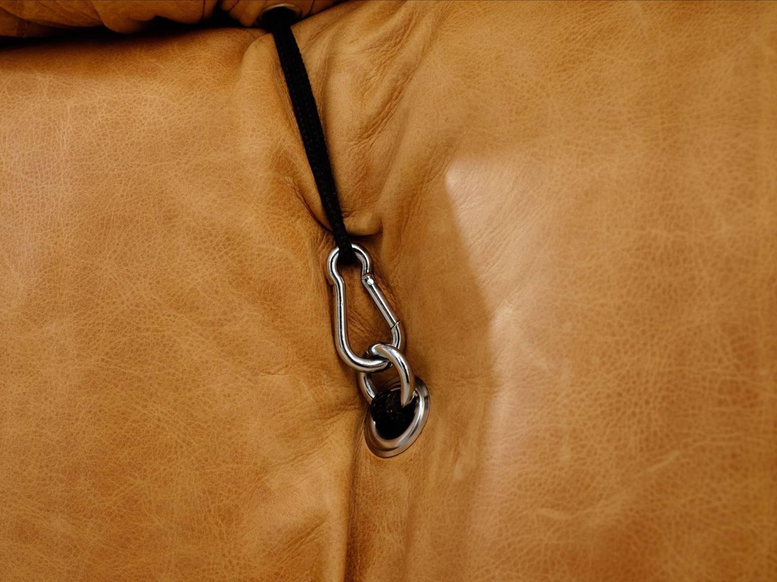 Italian Customizable Mario Bellini 'Camaleonda' Modular Sofa in Cognac Leather