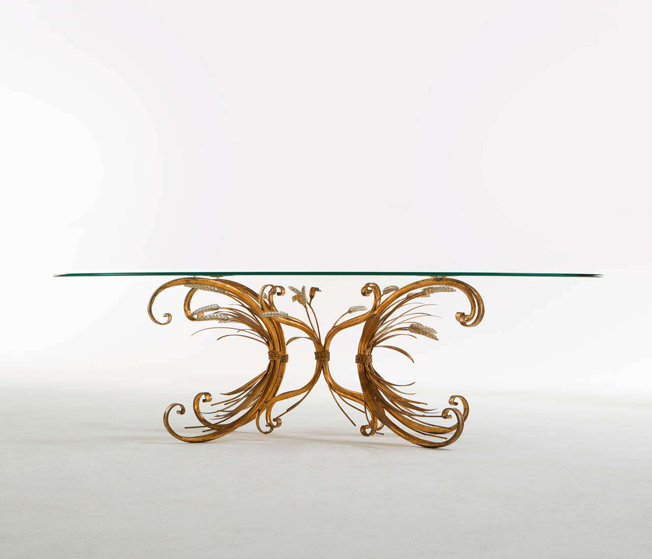 french glass coffee table