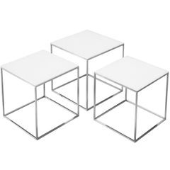 Poul Kjærholm PK71 Nesting Tables in Steel