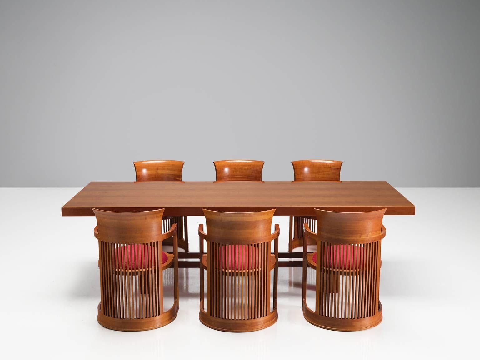 frank lloyd wright dining table and chairs
