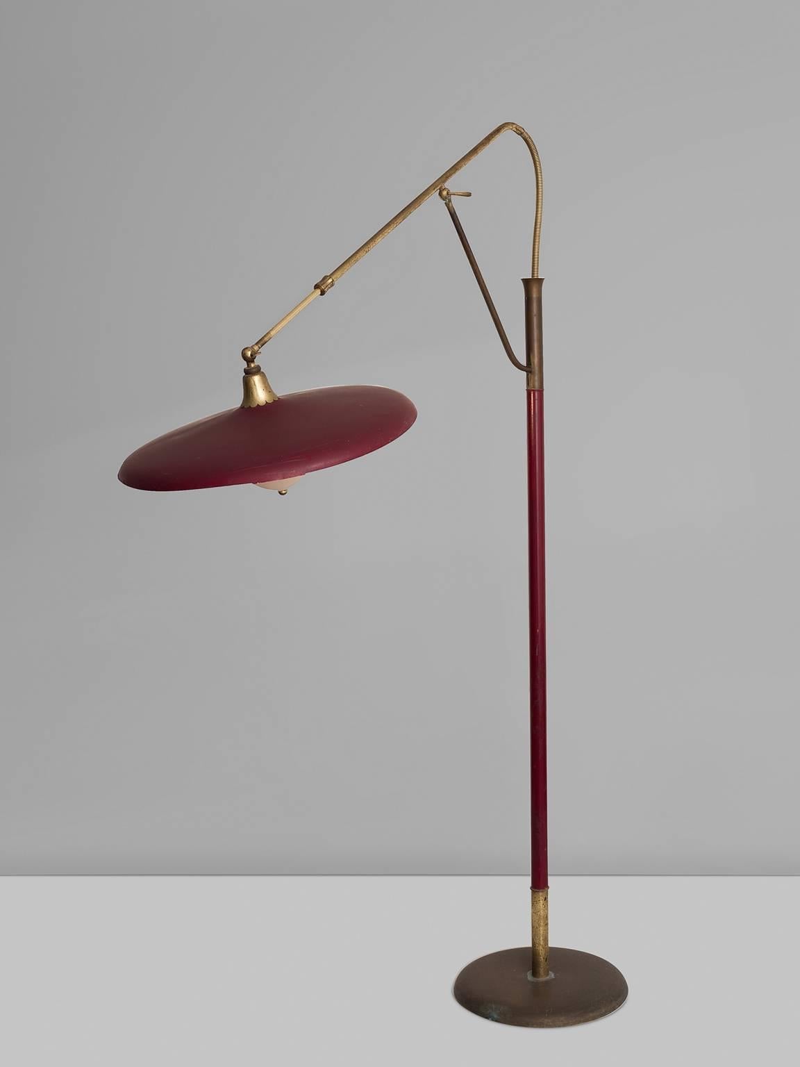 Mid-Century Modern Arredoluce Floor Lamp in Brass, 1950s