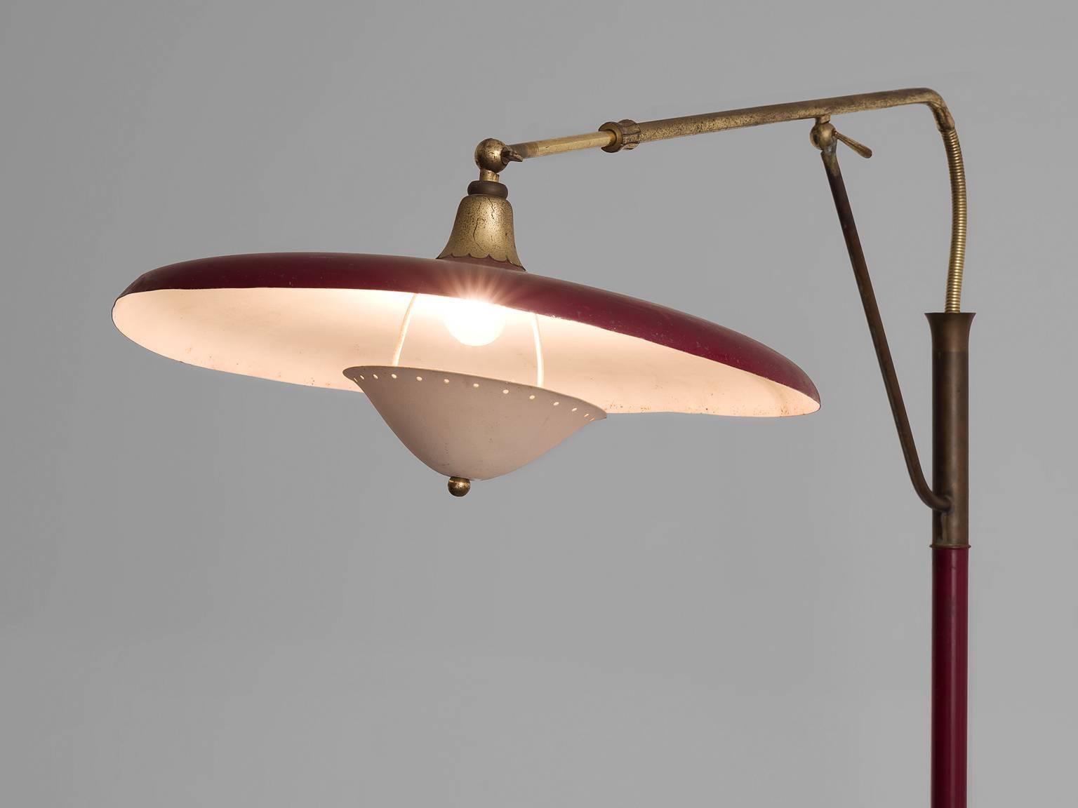 Italian Arredoluce Floor Lamp in Brass, 1950s