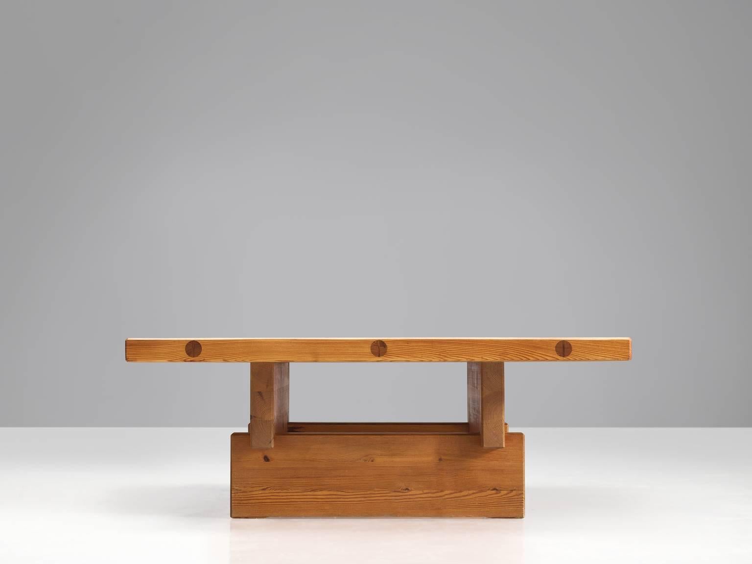 Scandinavian Modern Ronald Wilhelmsson Coffee Table in Pine